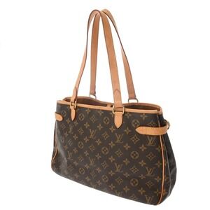 Louis Vuitton Canvas Horizontal Brown Monogram Tote Bag Batignolles